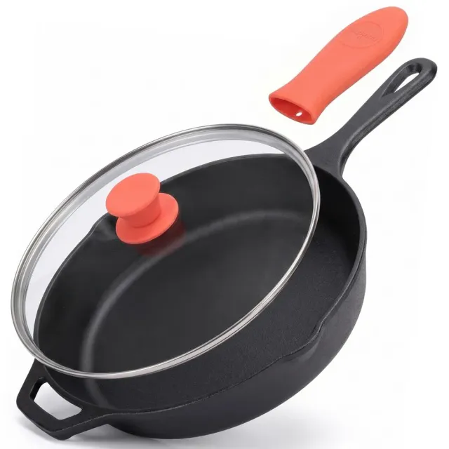 Nutrichef NCCI12 poêle fonte 30 cm avec couvercle induction