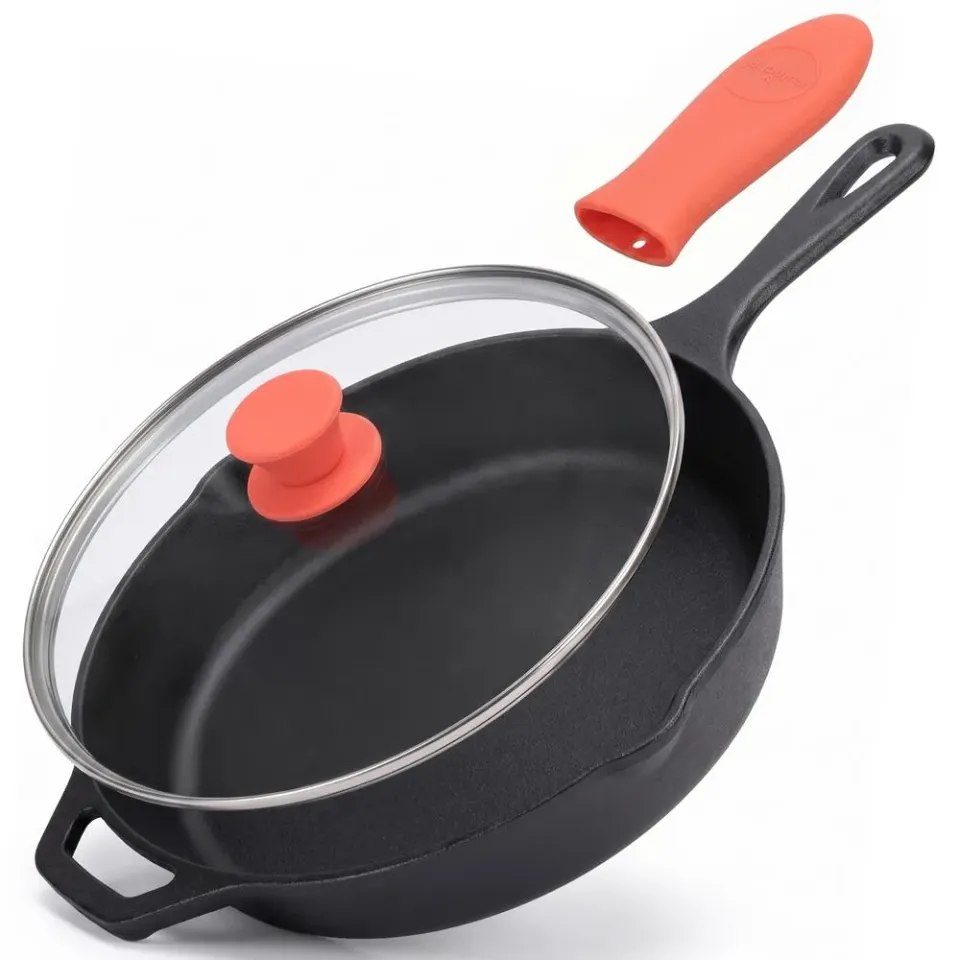 Nutrichef NCCI12 poêle fonte 30 cm avec couvercle induction