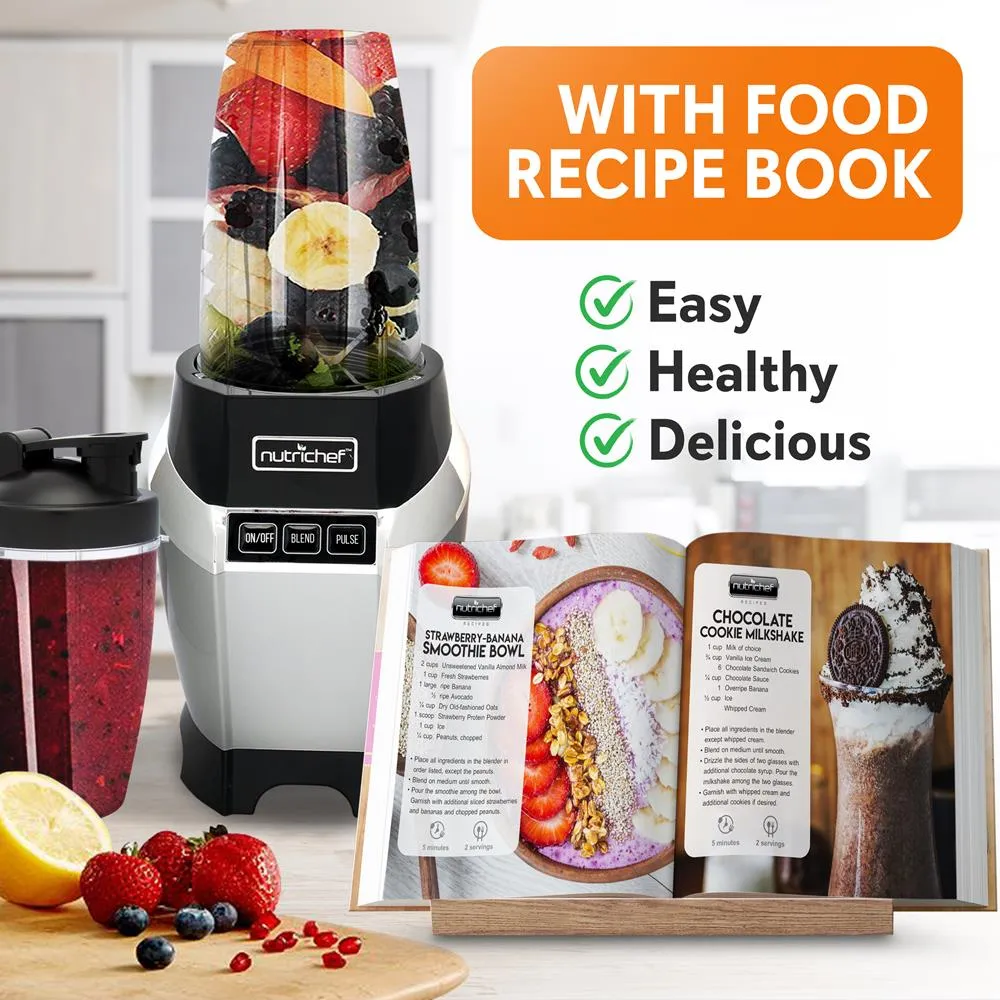 Nutrichef blender smoothie 1000W 2 gobelets nomade