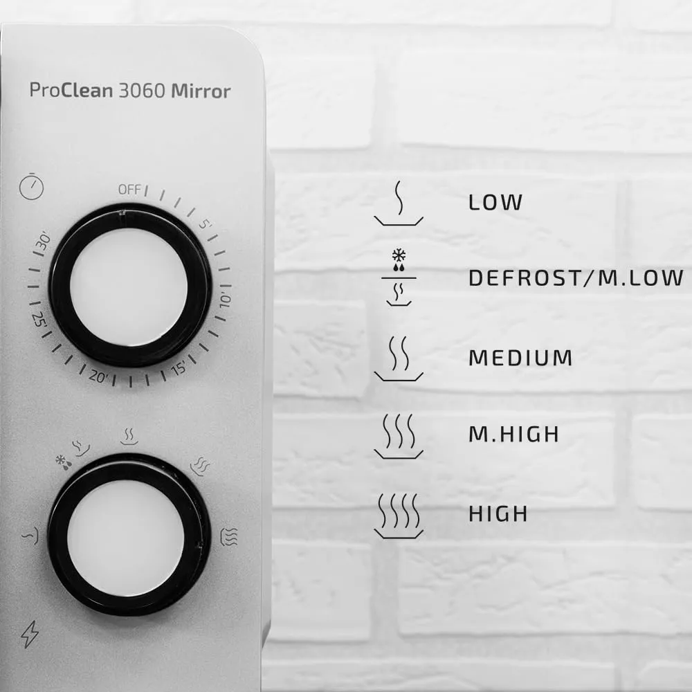 Cecotec ProClean 3060 micro-ondes 20L miroir argenté