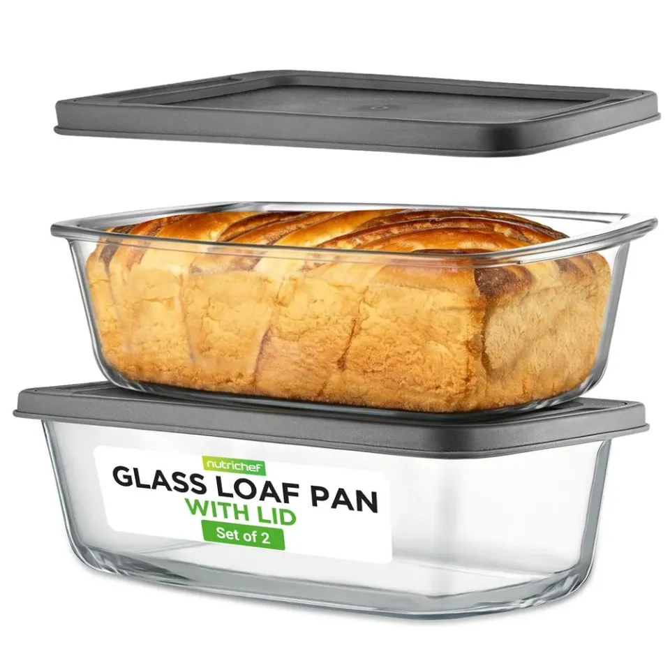 Nutrichef moules cake verre borosilicate hermétiques lot 2