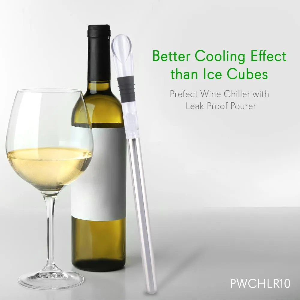 Nutrichef tige rafraîchissante vin inox avec verseur