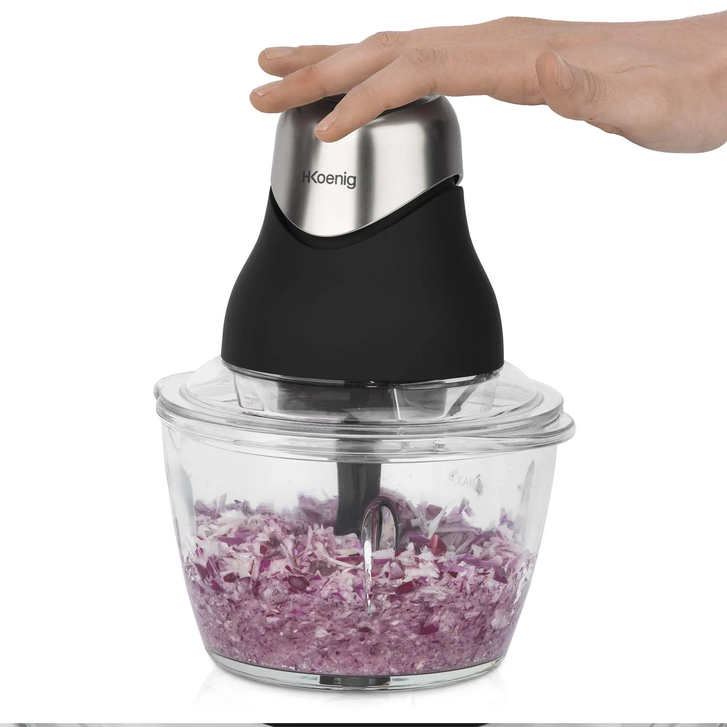 H.Koenig Leo9 mini hachoir 2 bols verre 1L 320W