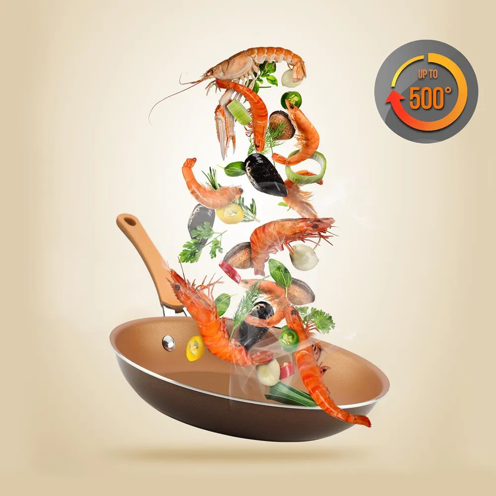 Nutrichef Poêle à Frire 12'' Antiadhésive Induction 30 cm