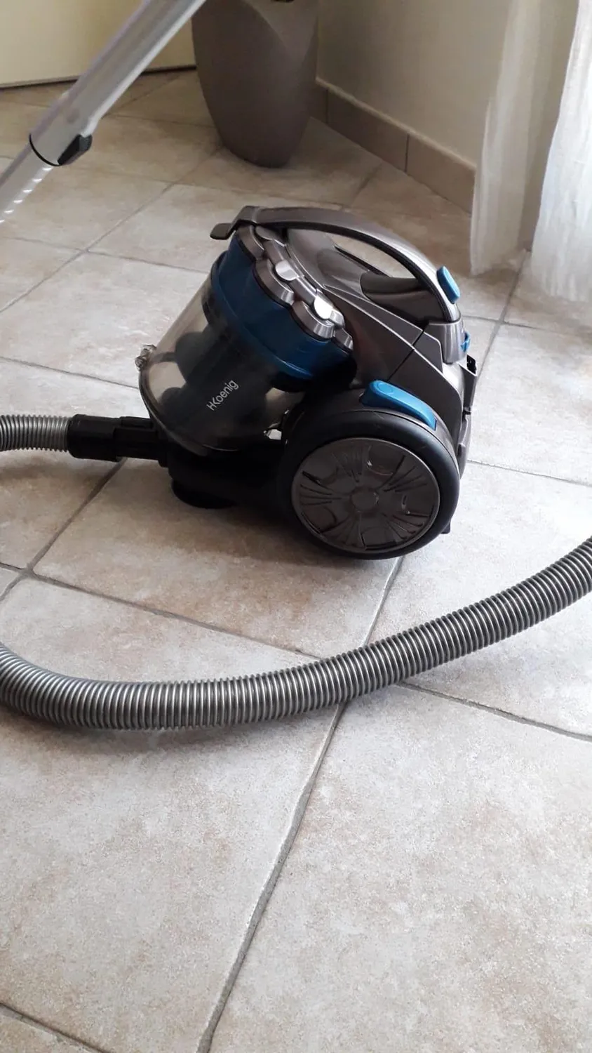H.Koenig STC68 aspirateur traîneau sans sac animaux bleu