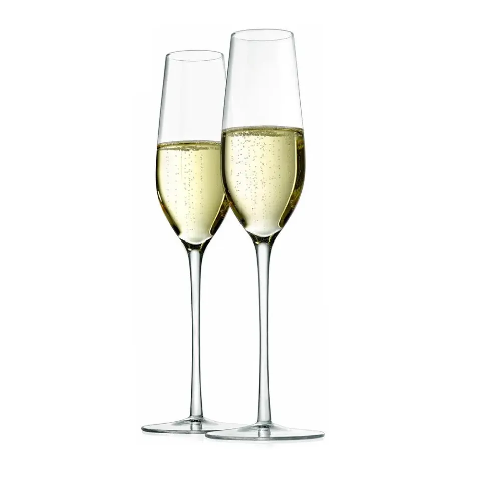 Nutrichef flûtes à champagne cristal lot de 2 207 ml