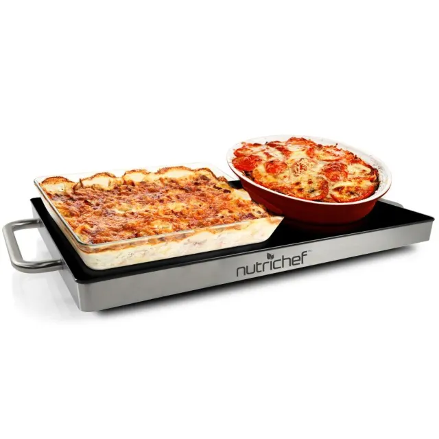 Nutrichef plateau chauffant électrique verre 36x21 cm