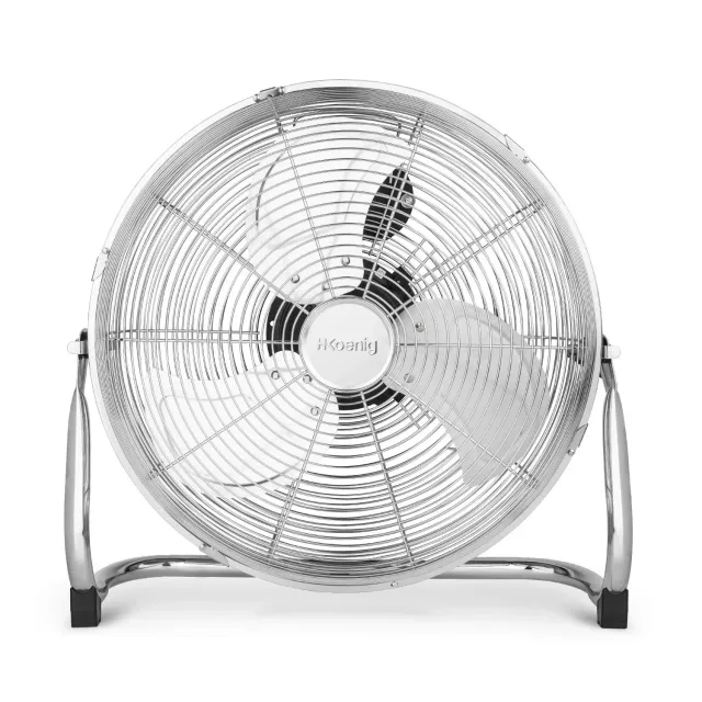 H.Koenig JOE30 ventilateur de sol métal 40 cm chromé