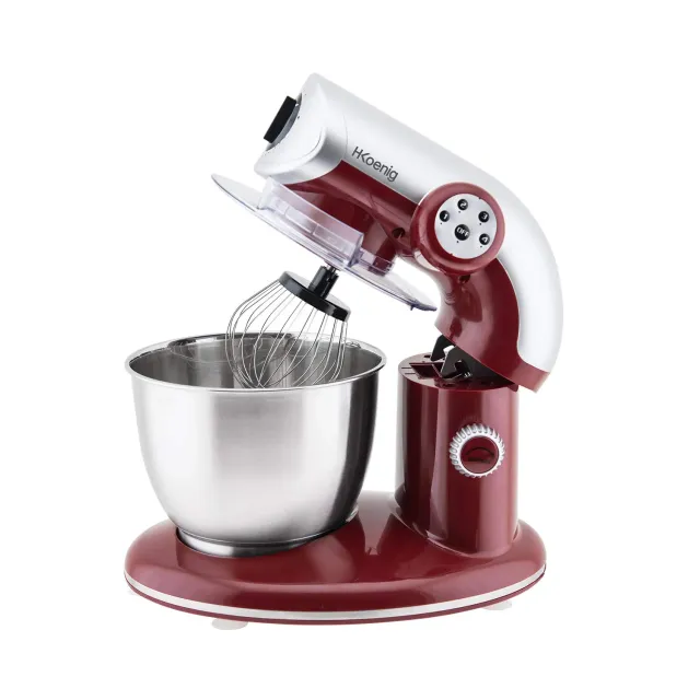 H.Koenig KM80 robot pétrin rouge 5.5L 1000W