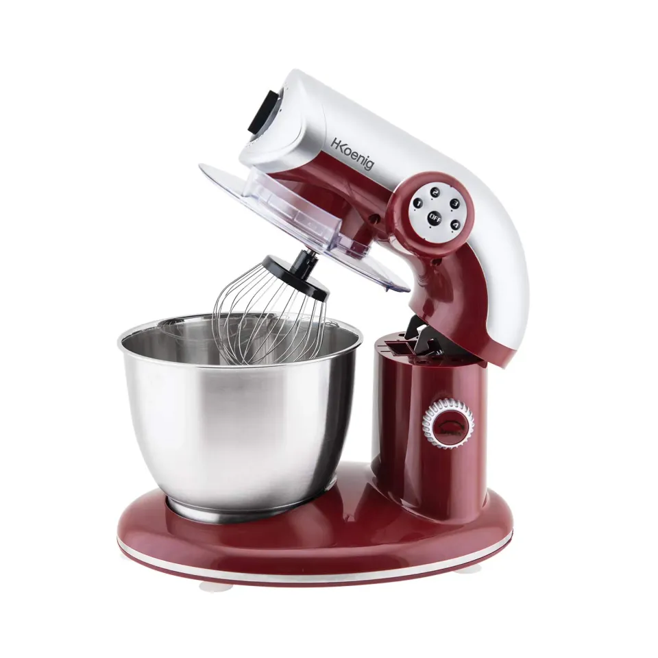 H.Koenig KM80 robot pétrin rouge 5.5L 1000W