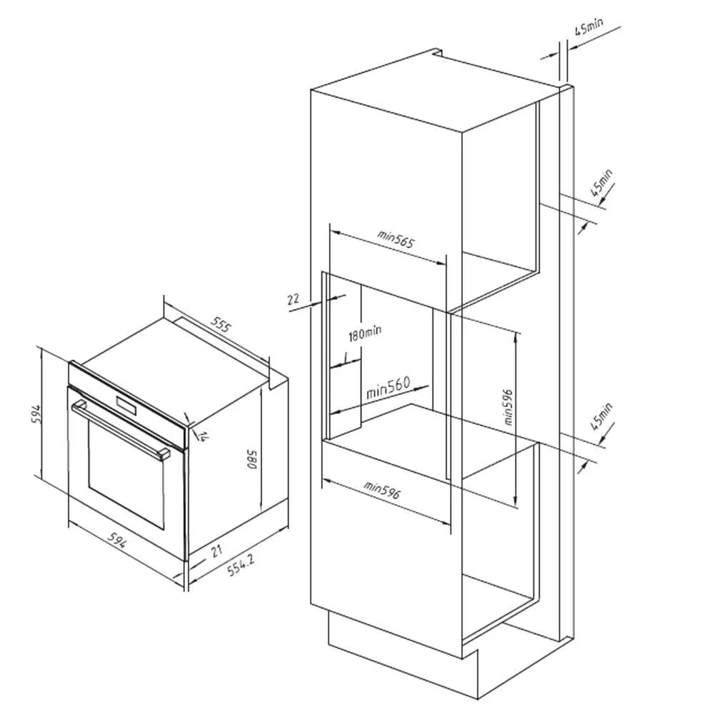 Cecotec Bolero Hexa AF316000 four encastrable noir 81 L