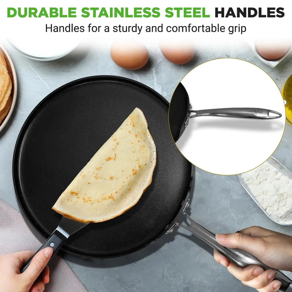 Nutrichef poêle à crêpes 30 cm antiadhésive crêpière