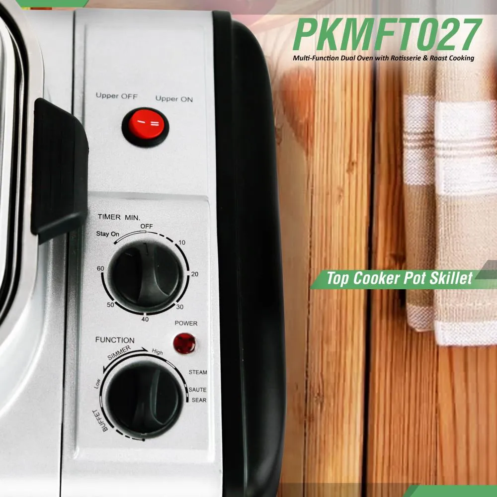 Nutrichef four multifonction rôtisserie 1780W double zone