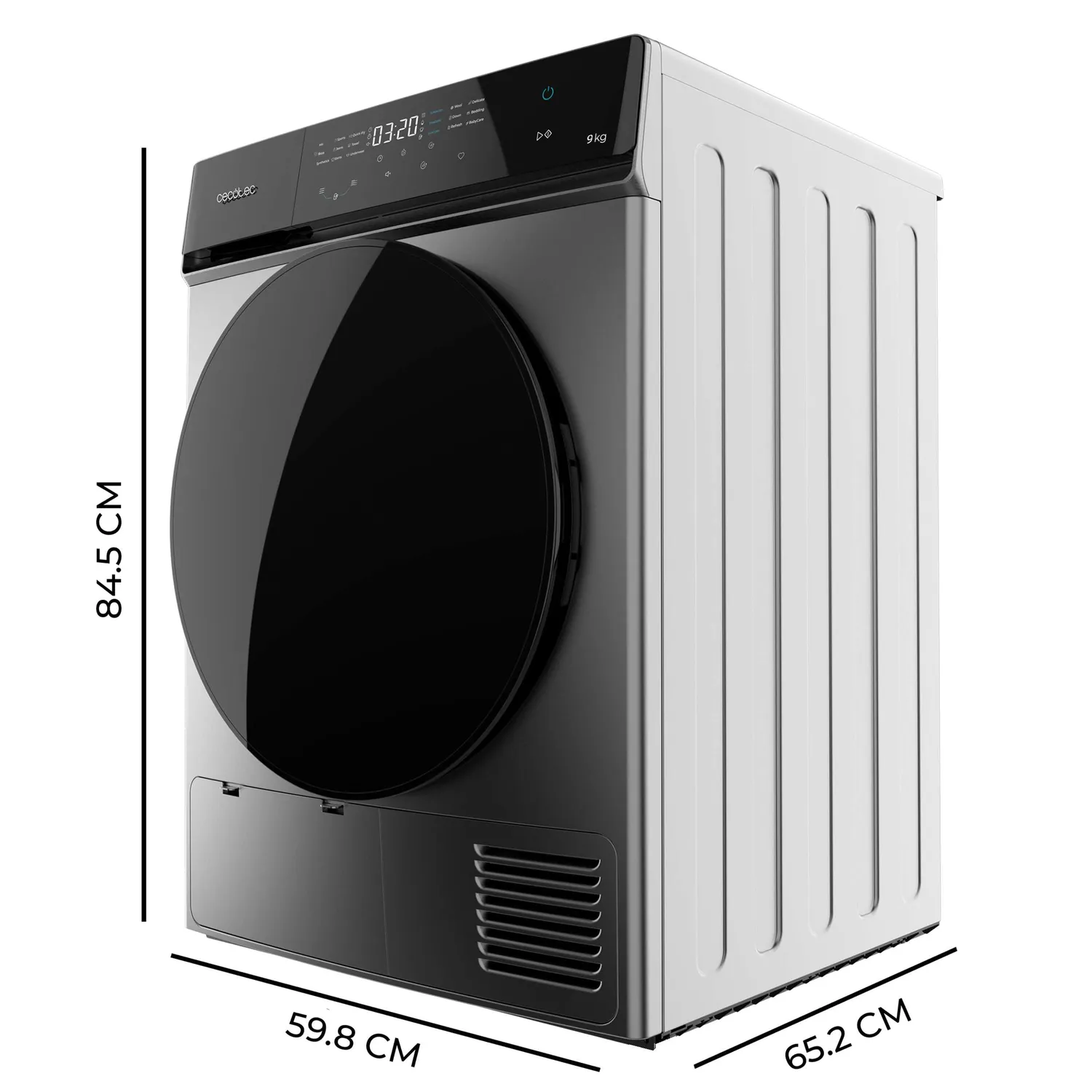 Cecotec Bolero DressCode Dry 9400 sèche-linge 9 kg Steel pompe à chaleur