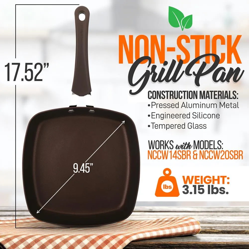 Nutrichef poêle grill induction 24 cm antiadhésive