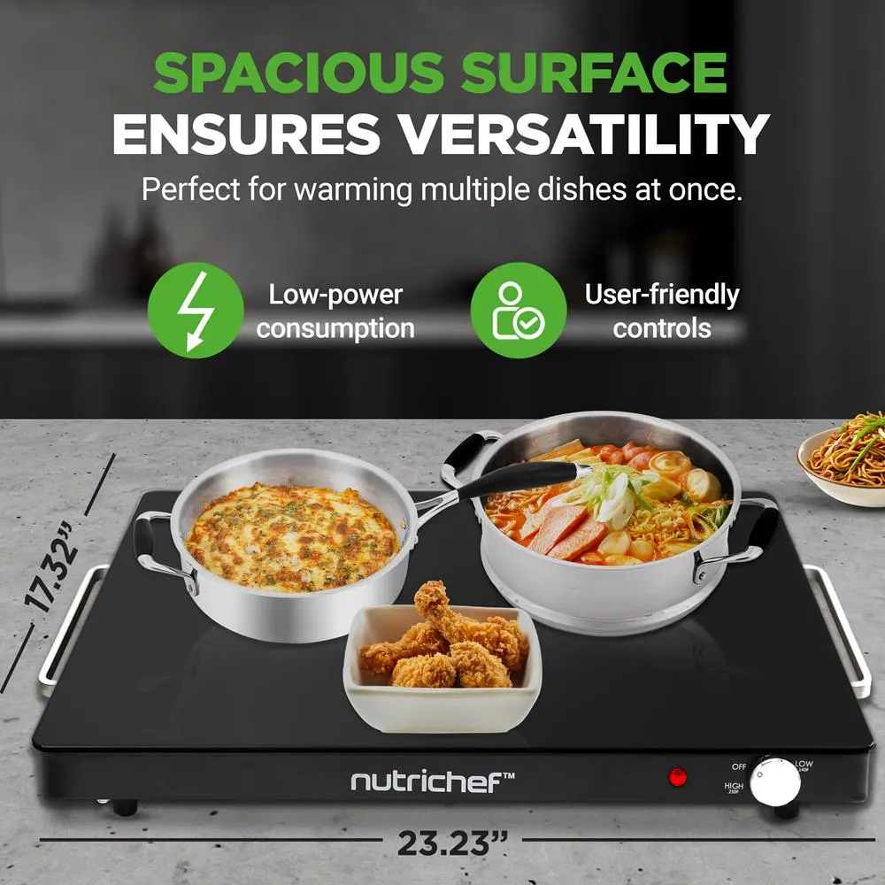 Nutrichef plateau chauffant verre 180 W réglable