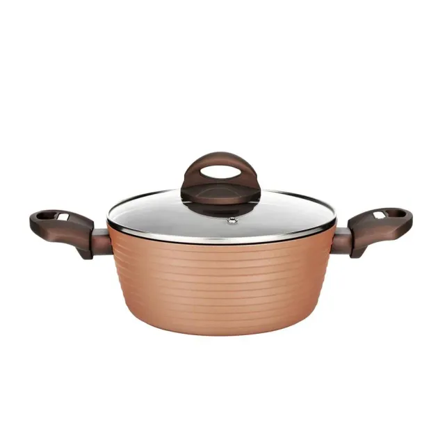Nutrichef faitout antiadhésif 2 QT marron café induction