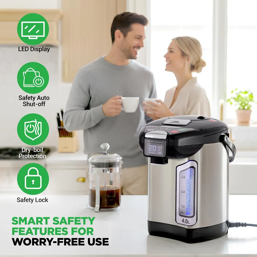 Nutrichef distributeur eau chaude 4 L inox