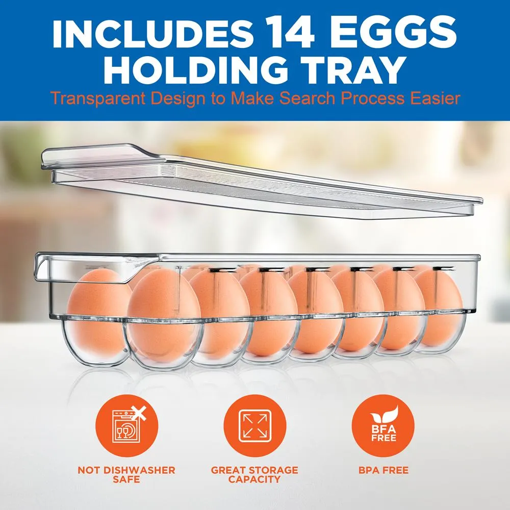 Nutrichef organisateurs frigo transparent 6 pièces