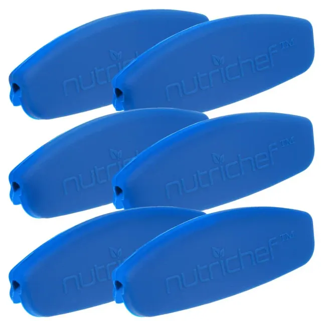 Nutrichef poignées silicone bleues lot de 6 antichaleur plats