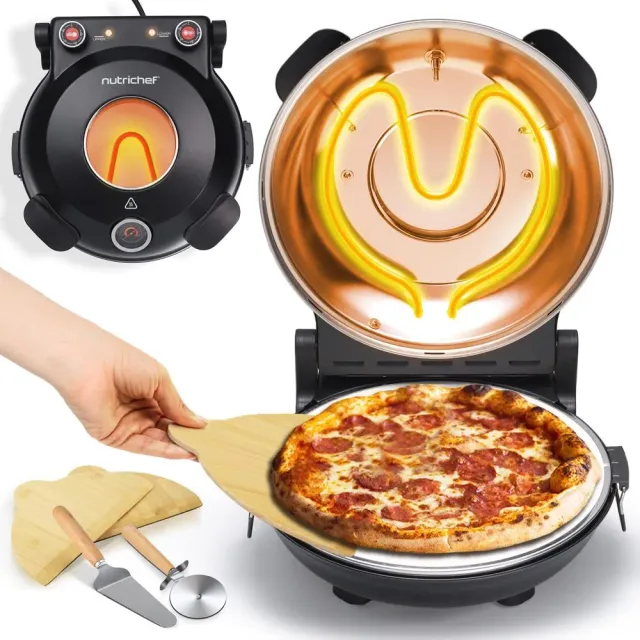 Nutrichef Electric Pizza Oven 12" four à pizza pierre