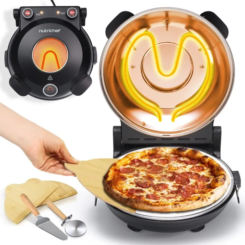 Nutrichef Electric Pizza Oven 12" four à pizza pierre