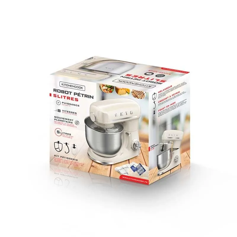 Kitchencook Inspiron Cream robot pétrin 5 L 600 W crème