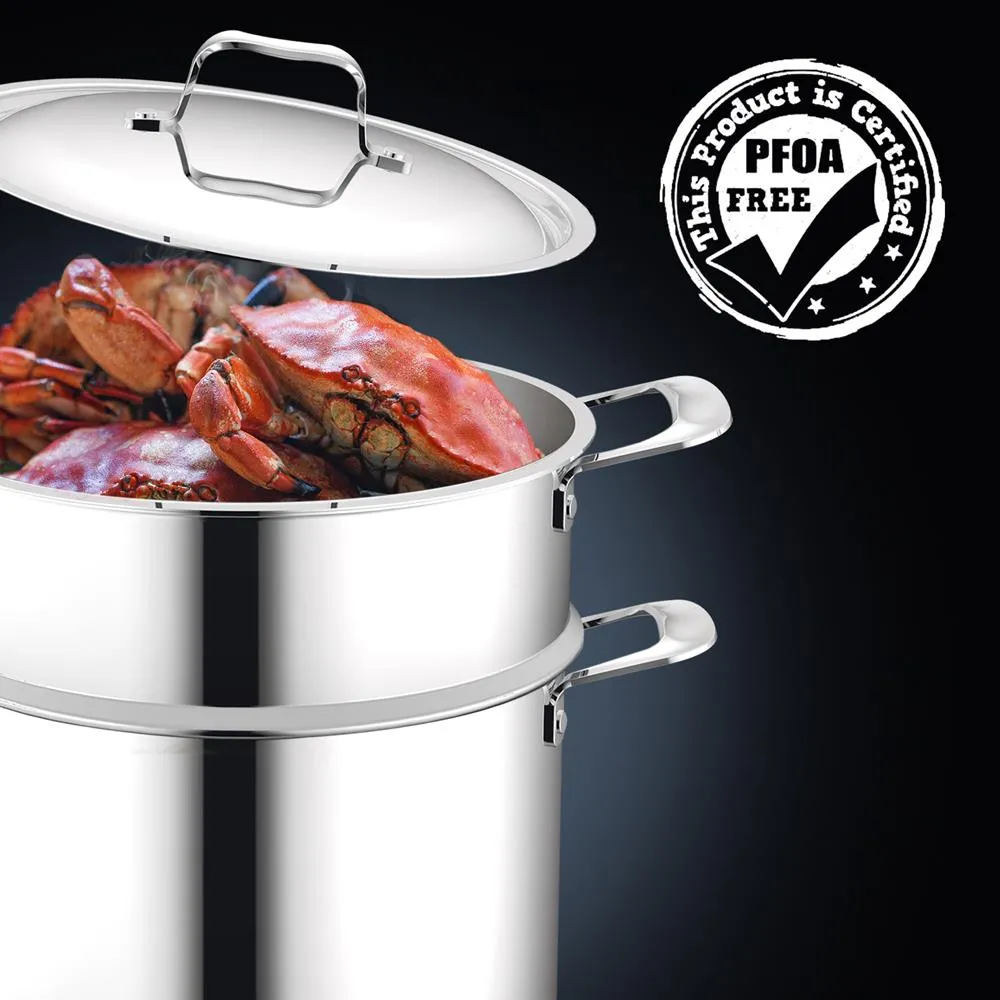 Nutrichef NCSSX45 panier vapeur inox avec couvercle 8 Qt