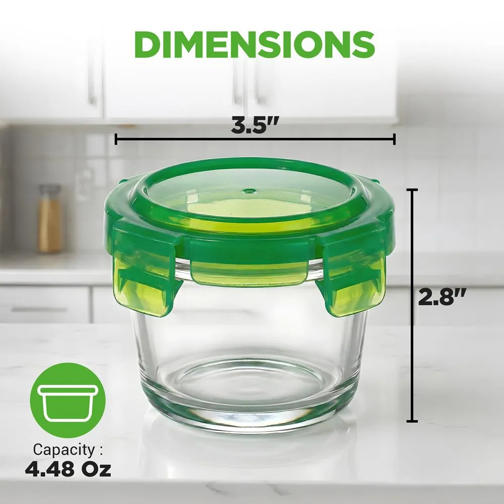 Nutrichef boîtes verre rondes 12x132 ml hermétiques
