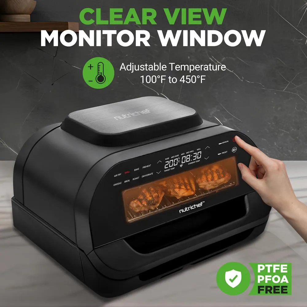 Nutrichef Smart Griller airfryer grill 6 L sans fumée