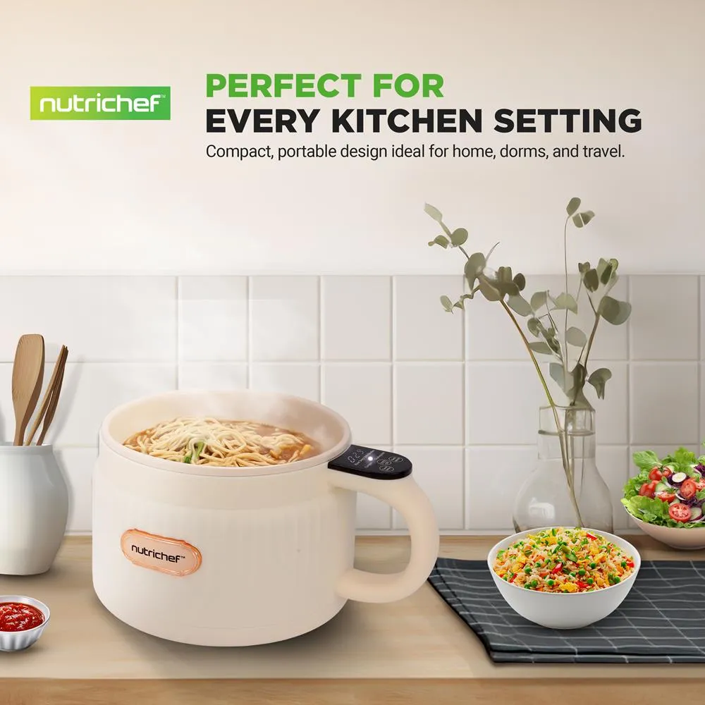 Nutrichef NC12BWHITE Cuiseur Riz Électrique 1,6L Blanc