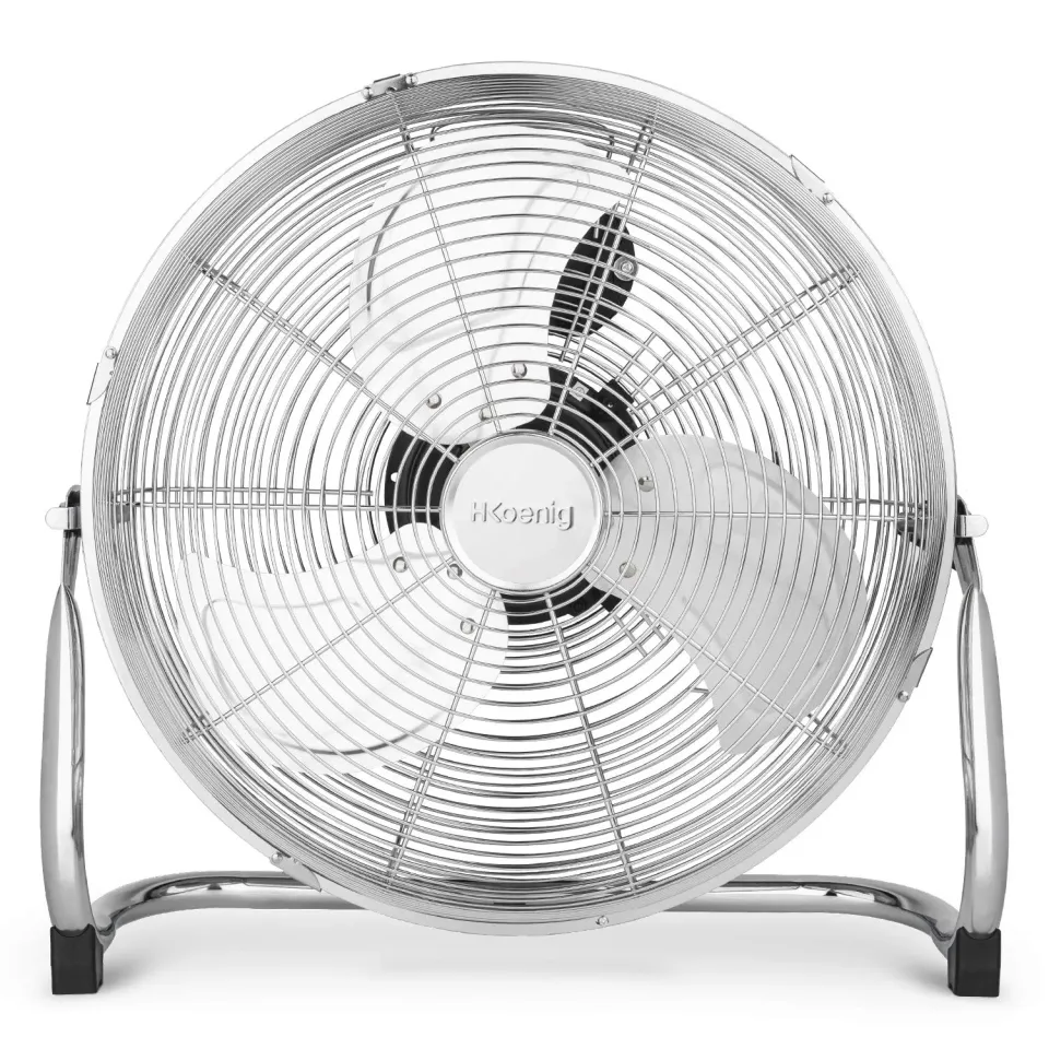 H.Koenig JOE32 ventilateur sol 45 cm métal chromé
