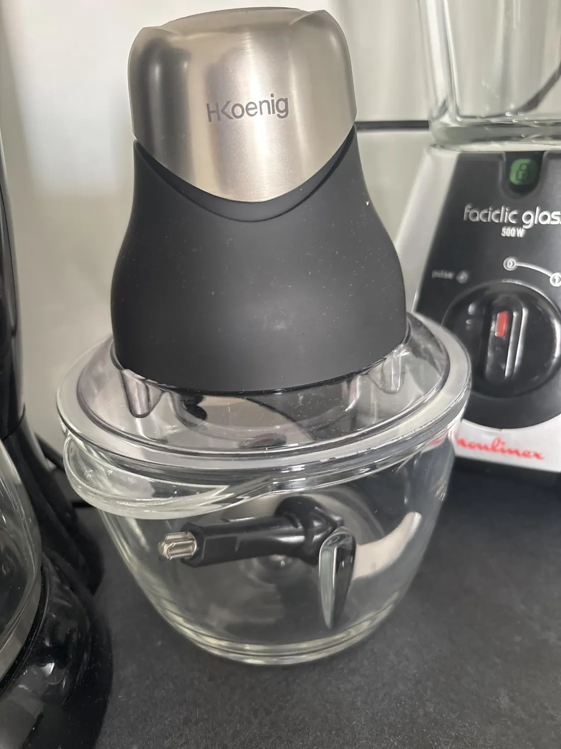 H.Koenig Leo9 mini hachoir 2 bols verre 1L 320W