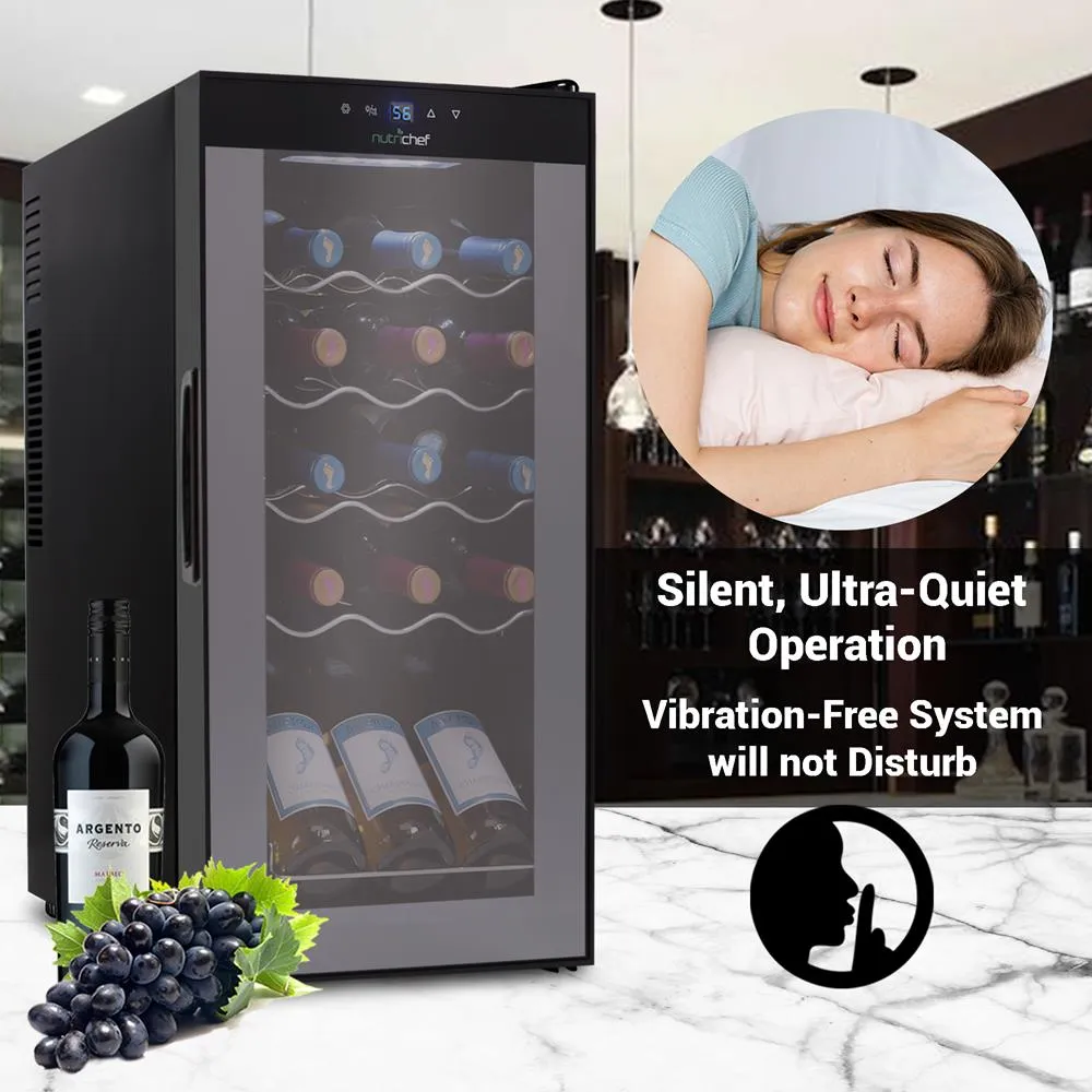 Nutrichef cave à vin 15 bouteilles blanche compresseur