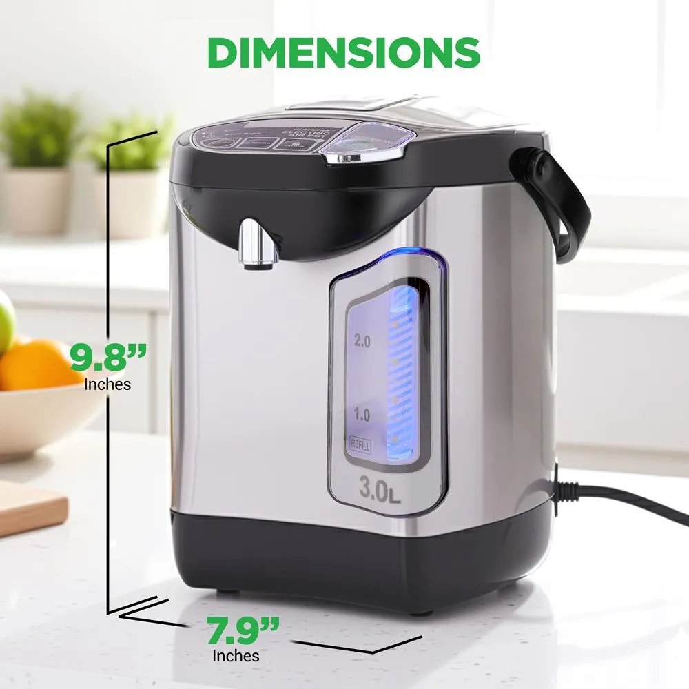 Nutrichef bouilloire distributeur eau chaude 3 L inox