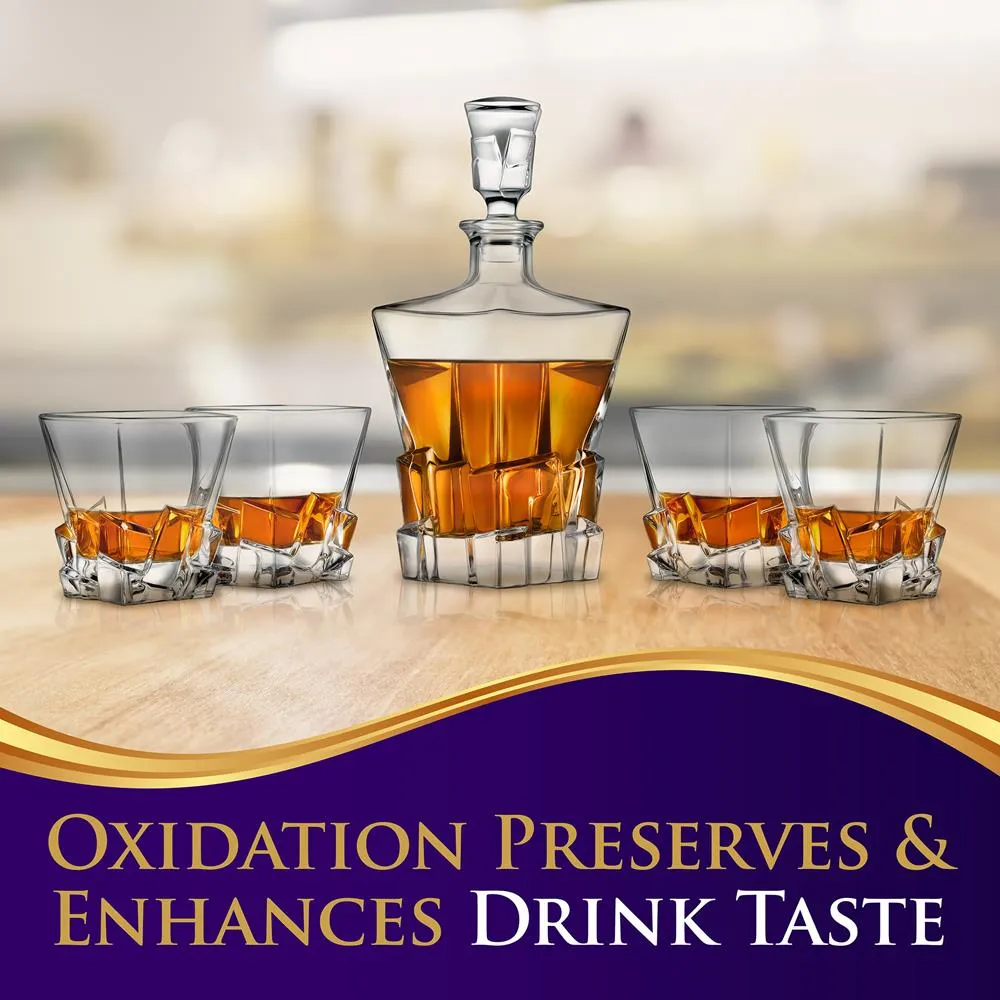 Nutrichef carafe whisky cristal 800 ml + 4 verres