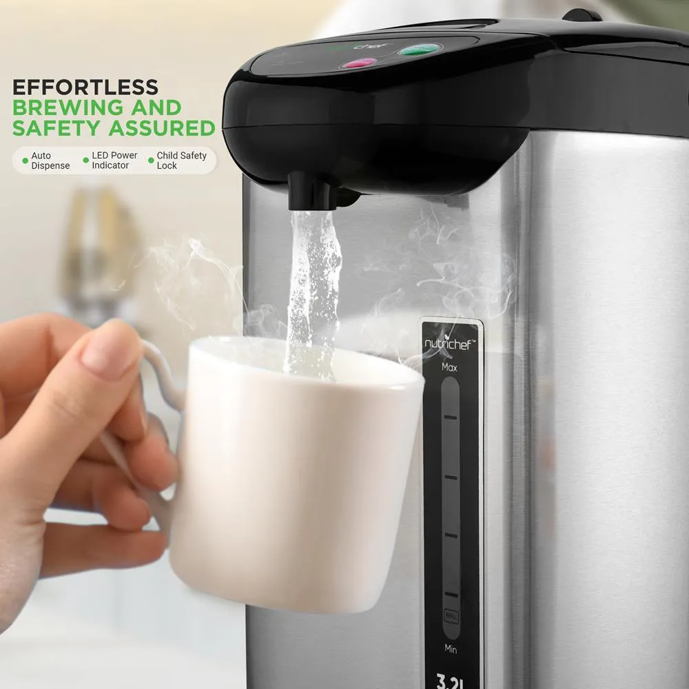 Nutrichef PKWK43 bouilloire électrique 3,2L inox maintien chaud