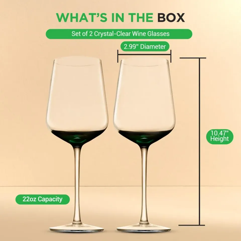 Nutrichef lot 2 verres à vin cristal 650 ml