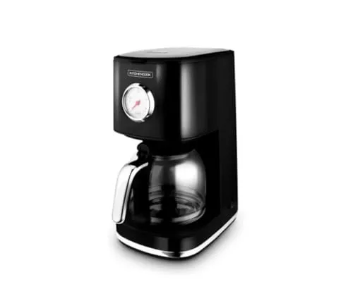 KITCHENCOOK Retro Coffee cafetière filtre 1,5 L noir 12 tasses