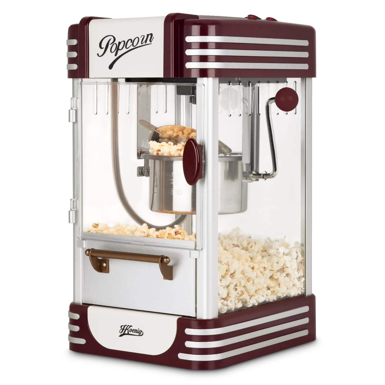 H.Koenig POP330 machine à pop-corn rétro 50 g