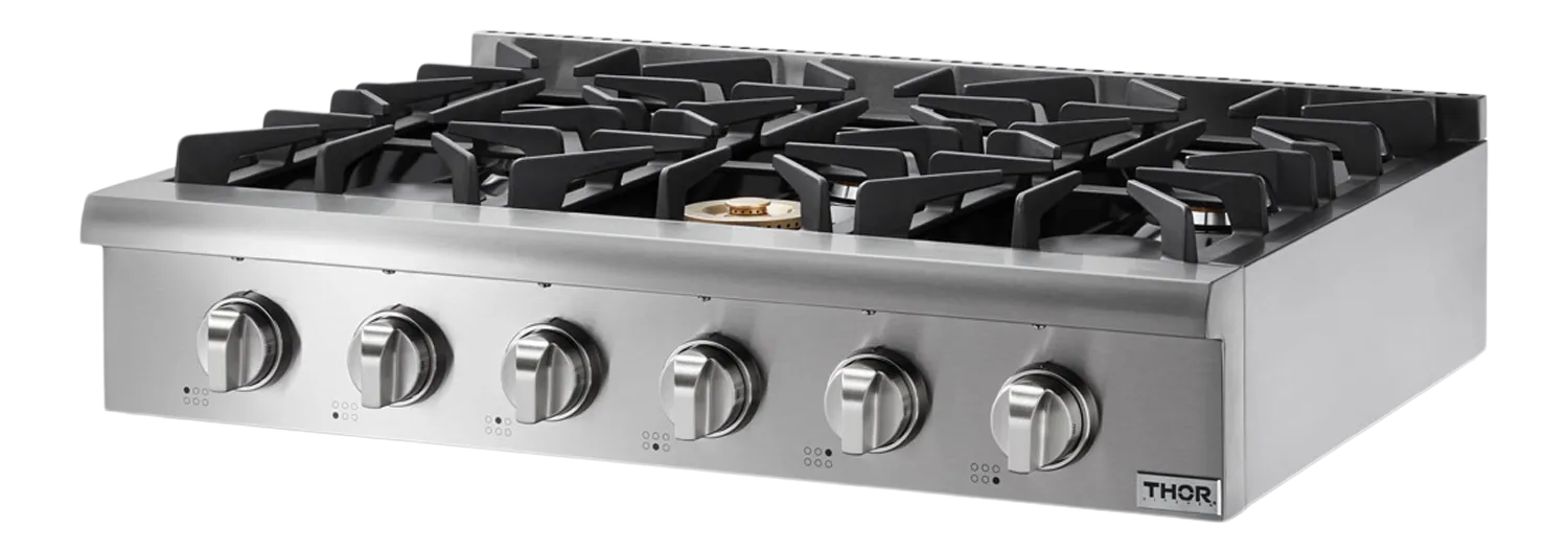 Thor Kitchen rangetop gaz 36 pouces 6 brûleurs reconditionné