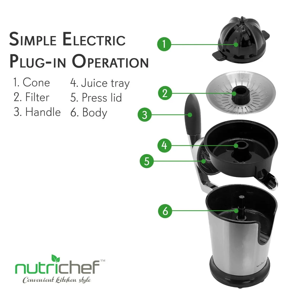 Nutrichef presse-agrumes électrique inox 160 W