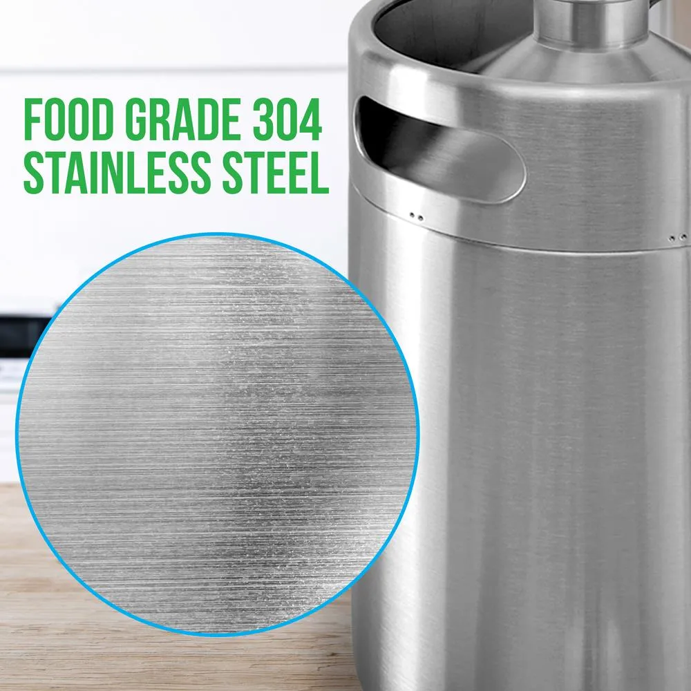 Nutrichef PKBRTP299 mini fût bière 3,8 L inox avec CO2