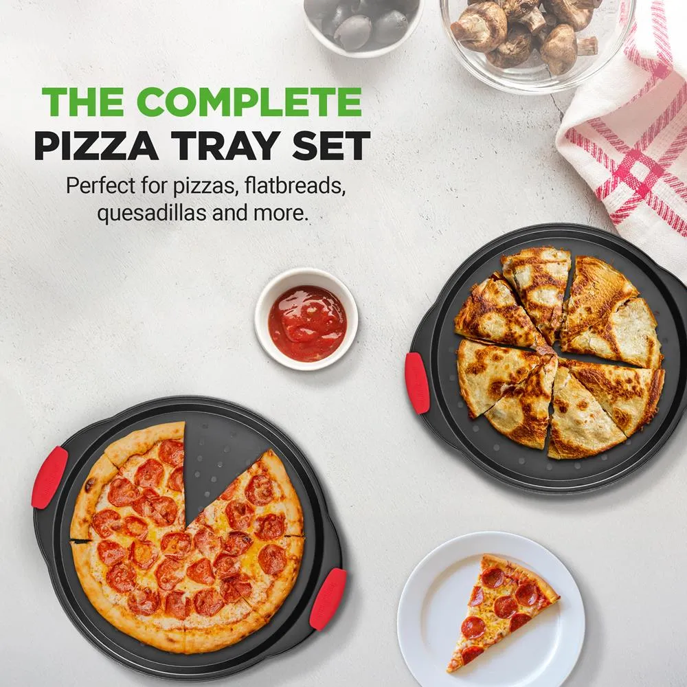 Nutrichef NCBPIZX2 lot 2 plaques pizza perforées