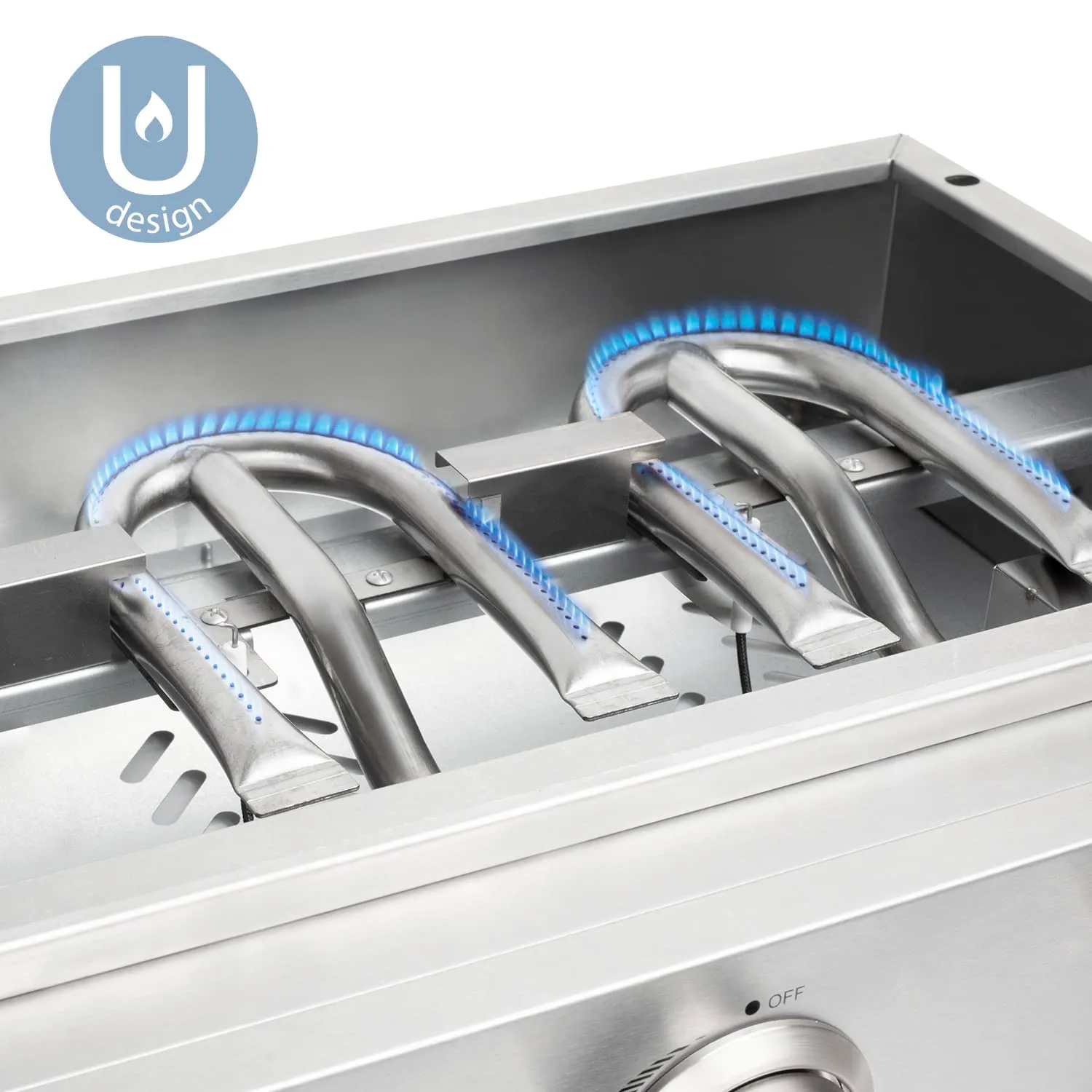H.Koenig PLX920 plancha gaz inox 2 brûleurs 350°C