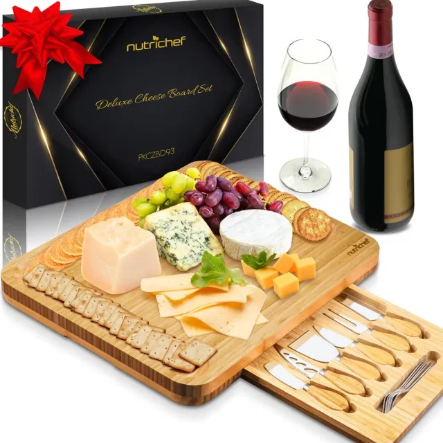 Nutrichef planche apéro bambou XL 6 couteaux