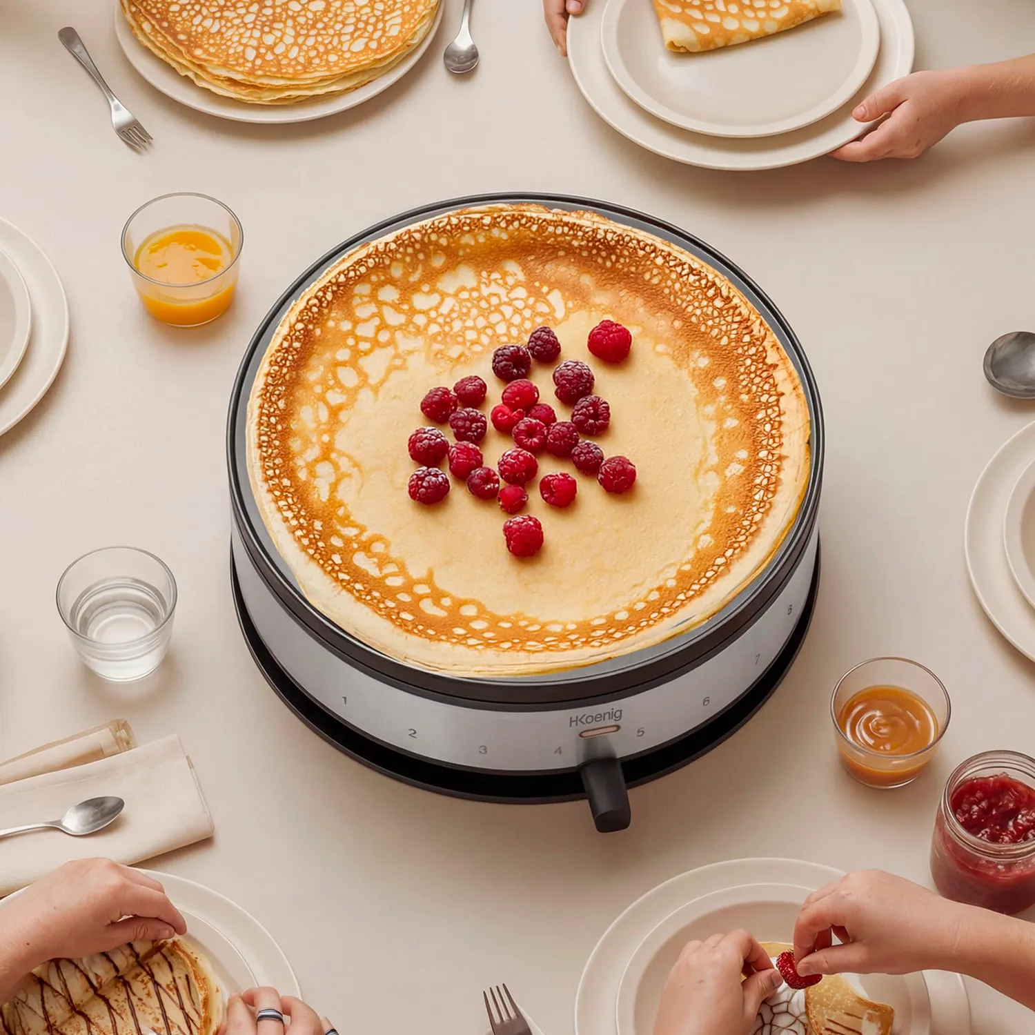 H.Koenig KREP56 crêpière électrique 33cm réversible 1500W