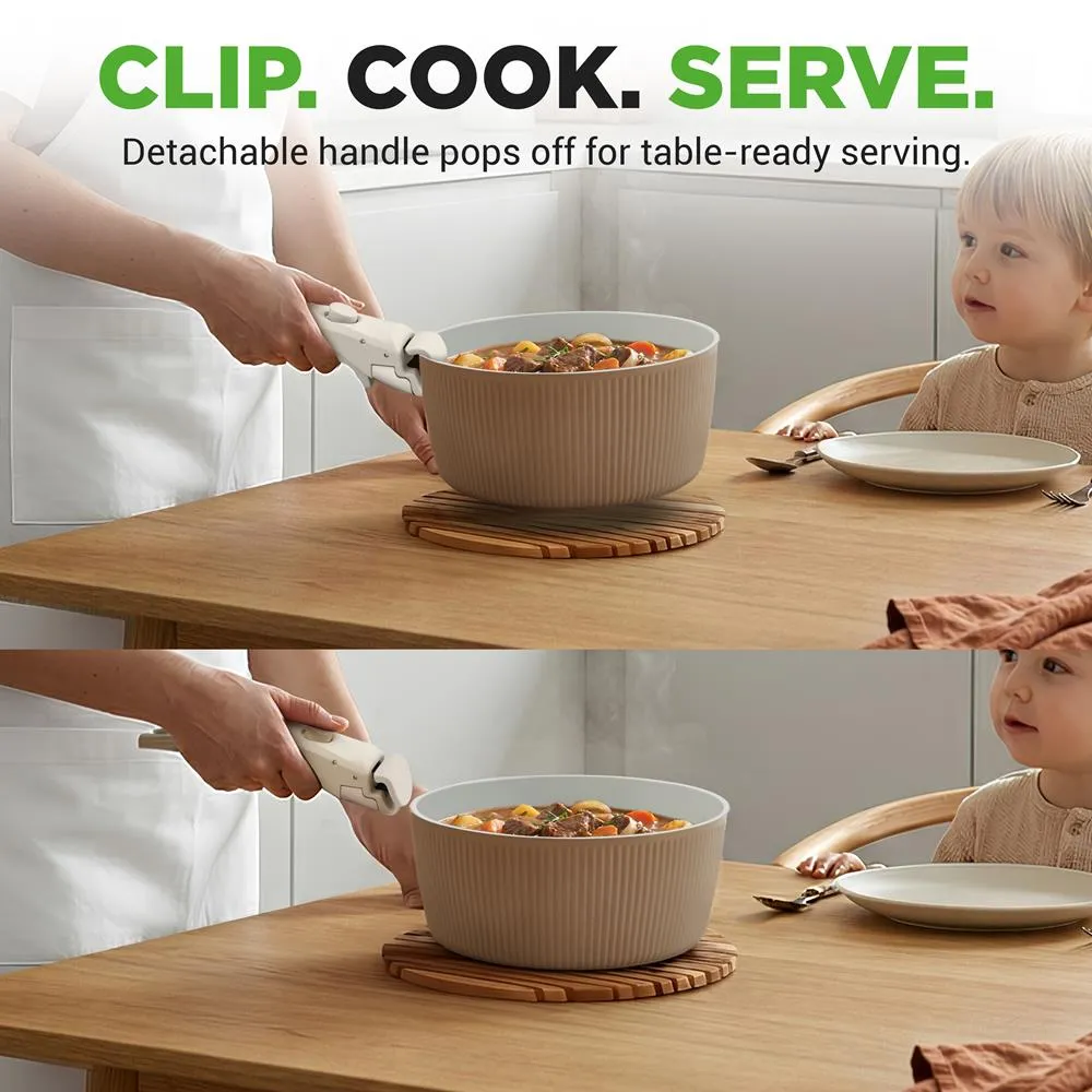 Nutrichef batterie cuisine céramique 18 pièces verte