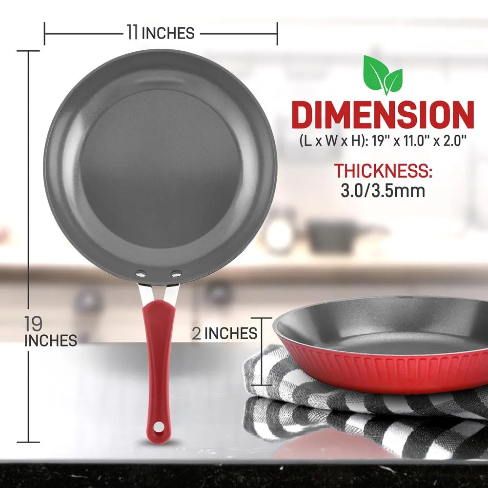 Nutrichef 28 cm poêle à frire antiadhésive induction