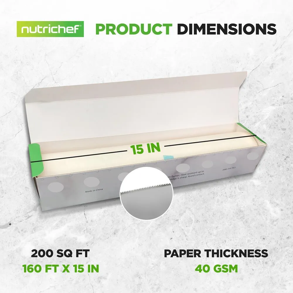 Nutrichef rouleau papier cuisson siliconé 48 m antiadhésif